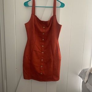 Micro suede spaghetti strap mini